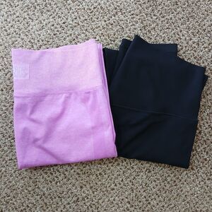 *LOT* Victorias Secret PINK Leggings XL & Aerie Offline Black Leggings XL #479